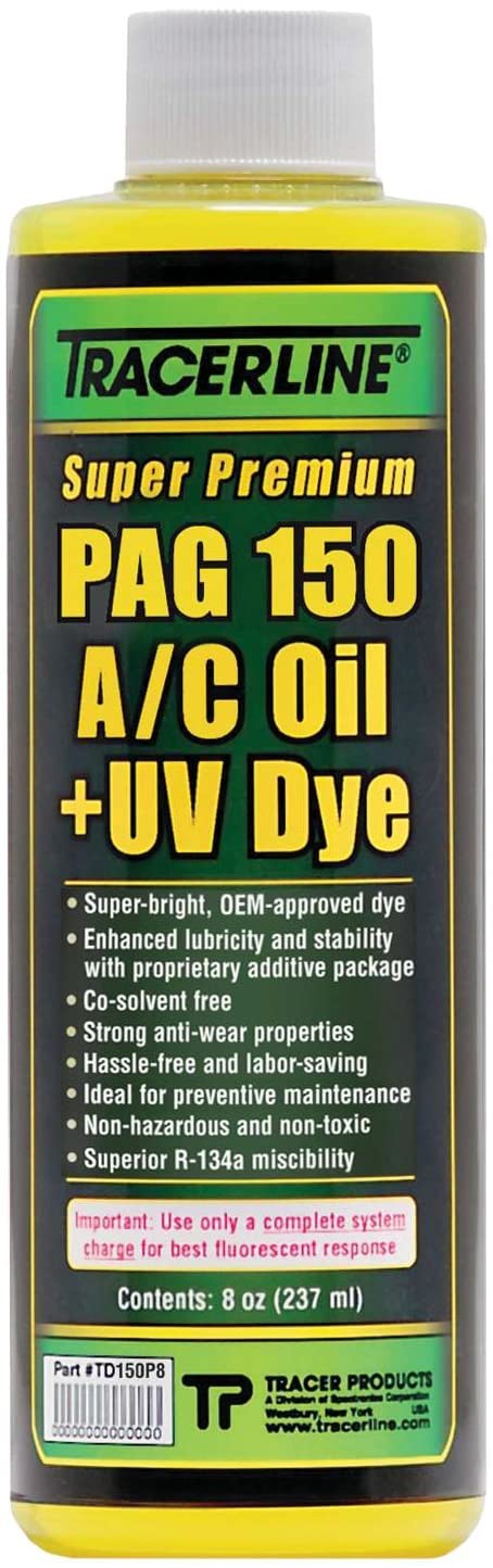 Tracer TRATD150P8 PAG Lubricant/Dye, Fluorescnt A/C, 150Visc