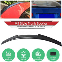 NO7RUBAN Rear Spoiler Fits for 2008-2012 BMW E90 M3 Sedan & 2006-2011 E90 3 Series Sedan Carbon Fiber Style Trunk Spoiler Wing M4 Type