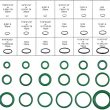 AUTOUTLET 270PCS O Rings Kit 18 Sizes Car Air Conditioning O-Ring Assortment Set with Valve Core Removal Tool for Door, Window, Electric Appliance, Bearing, Pump, Roller Auto, Home Appliances (Green)