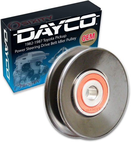 Dayco Drive Belt Idler Pulley for 1982-1987 Toyota Pickup 2.4L L4 Power Steering - Tensioner Pully Serpentine V-Belt