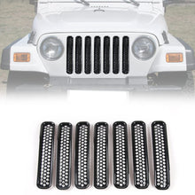 RT-TCZ Upgrade Version Clip-on Grille Front Mesh Grille Inserts for Jeep Wrangler 2007-2015 (Chrome)