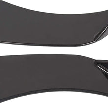 ECOTRIC Black Universal Front Bumper Lip Chin Spoiler ABS for Audi,Ford,BMW,Honda,Chevrolet,Toyota,Civic,Benz,Mazda,GMC Car