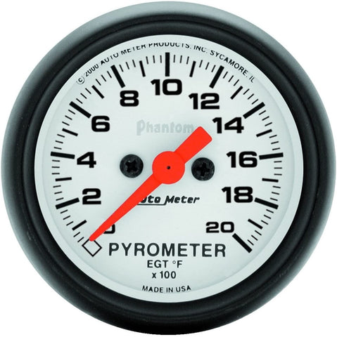 Auto Meter 5745 Phantom Electric Pyrometer Gauge Kit,2.3125 in.