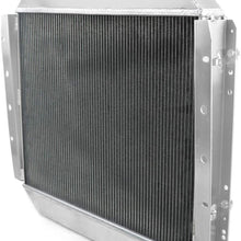 CoolingCare 3 Row Aluminum Radiator+ Shroud +Fans (2x12 Inches) for 1966-79 Ford F100 F150 F250 F350 Pickup Truck V8