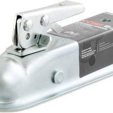 CURT 25153 Straight Tongue Trailer Coupler for 2-Inch Channel, 2-in Hitch Ball, 3,500 lbs