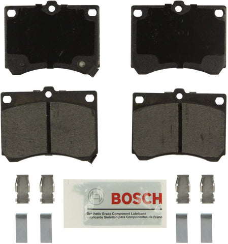 Bosch BE473H Blue Disc Brake Pad Set with Hardware for Select Ford Escort; Mazda MX-3, Protégé; and Mercury Tracer Vehicles - FRONT