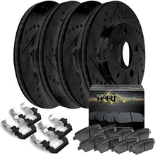 Full Kit Black Hart Drilled Slotted Brake Rotors and Brake Pads BHCC.63076.02