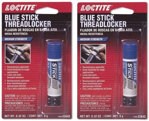 Loctite 506166 (Item 37643) Blue Threadlocker Stick, Medium Strength Anaerobic Sealant Locks and Seals Threaded Fasteners Up to 3/4