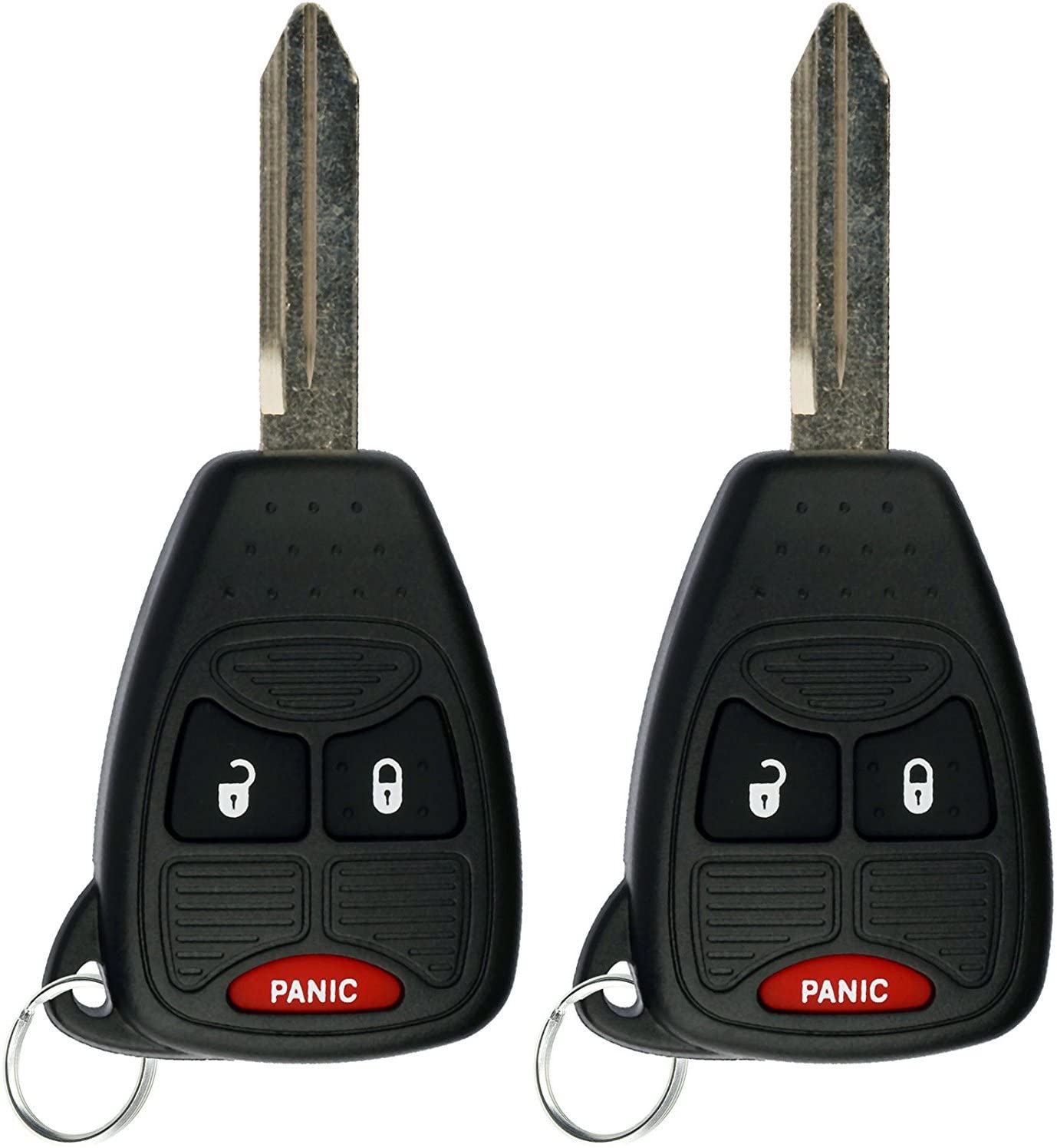 KeylessOption Keyless Entry Remote Control Car Key Fob Replacement for OHT692427AA KOBDT04A (Pack of 2) (Black)