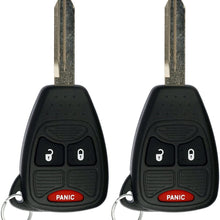 KeylessOption Keyless Entry Remote Control Car Key Fob Replacement for OHT692427AA KOBDT04A (Pack of 2) (Black)