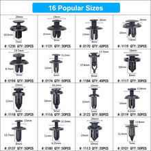 GLK 636Pcs Car Push Retainer Clips Plastic Fasteners Kit with 16 Most Popular Size Nylon Bumper Fender Panel Clips Push Pin Rivets for Toyota GM Ford Honda Chrysler