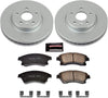 Power Stop CRK5550 Coated Brake Rotor & Ceramic Brake Pads- front