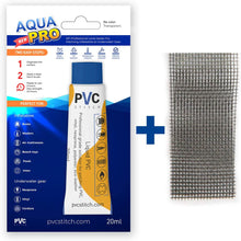 Aqua PRO Repair Kit for Inflatable & Underwater Gear | Waterproof Glue + Cord | #1 Sealant for Patching Boats, Waders, Pools, Air Mattresses, Neoprene, Vinyl, PVC. UV, Heat, Water Resistant Sealer
