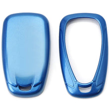 iJDMTOY Glossy Metallic Blue Exact Fit Key Fob Shell Cover Compatible With 2016-up Chevrolet Camaro Cruze Spark Volt, 2017-up Malibu Bolt Sonic Trax, etc
