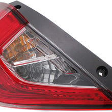 Tail Light Assembly Compatible with 2016-2018 Honda Civic Outer Sedan Driver Side