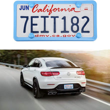 LivTee 4 Holes Stainless Steel License Plate Frames, 2 PCS Car Licence Plate Covers Slim Design with Bolts Washer Caps for US Vehicles, Blue