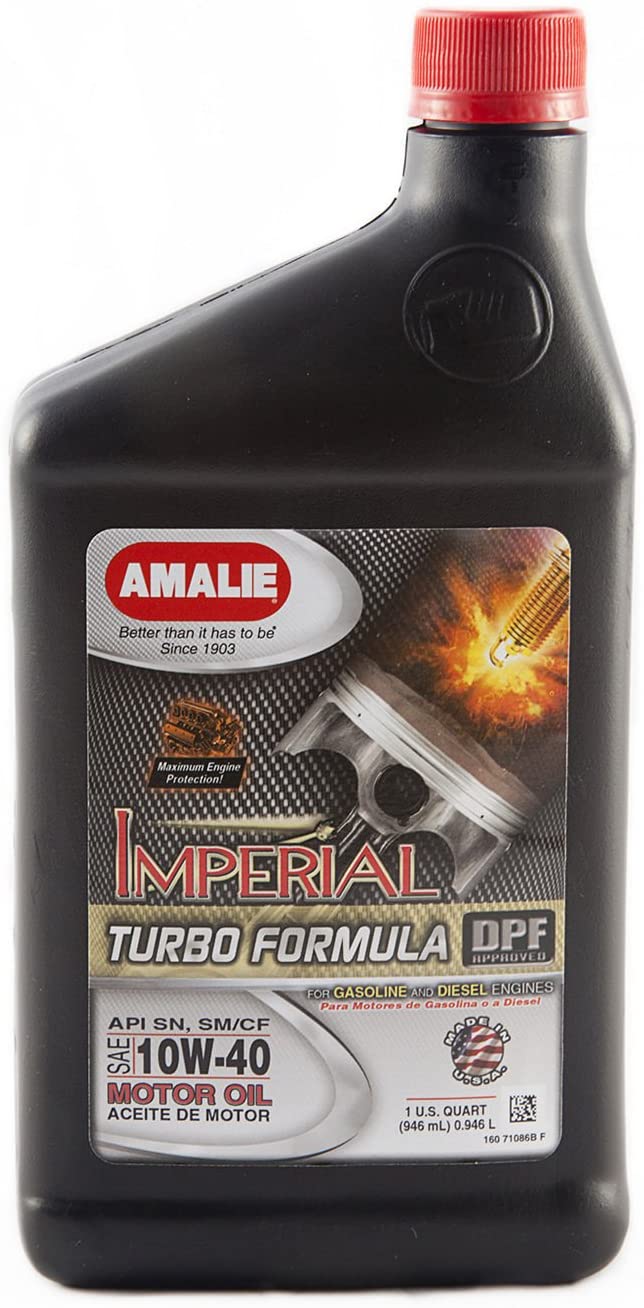 Amalie (71086-56) Imperial Turbo Formula 10W-40 Motor Oil - 1 Quart Bottle