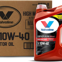 Valvoline High Mileage with MaxLife Technology SAE 10W-40 Synthetic Blend Motor Oil 5 QT, Case of 3