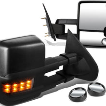 Replacement for Silverado/Sierra K2XX Heated Power Smoked Signal Extendable Towing Side+Corner Blind Spot Mirror