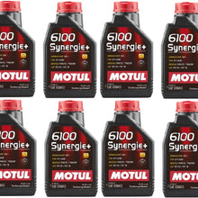 Motul 108646 Set of 8 6100 Synergie+ 10W-40 Motor Oil 1-Liter Bottles