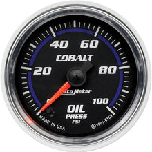 Auto Meter 6153 Cobalt 2-1/16" 0-100 PSI Full Sweep Electric Oil Pressure Gauge