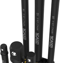 LEXIVON 6-Piece Impact Grade Socket Adapter Set - 3" & 6" Extension Bit with Holder | 1/4", 3/8", and 1/2" Drive, Adapt Your Power Drill to High Torque Impact Wrench (LX-105)