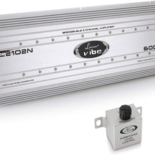 2 Channel Car Stereo Amplifier - 6,000 Watt Dual Channel Bridgeable Audio Sound Auto Speaker Amp Box w/ Subwoofer Bass Control, High Power MOSFET, RCA Inputs, LED Indicators - Lanzar VIBE2102N