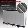 2392 Factory Style Aluminum Cooling Radiator Replacement for 01-02 Kia Rio 1.5L Automatic AT