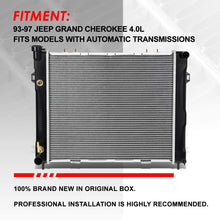 Replacement for 93-97 Jeep Grand Cherokee 4.0 AT OE Style Full Aluminum Core Radiator DPI 1396