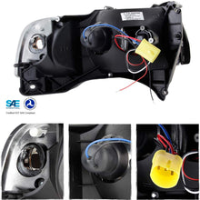 For Dodge Ram 1500/2500/3500 Pickup Black Dual Halo Ring LED Projector Replacement Headlights Left/Right