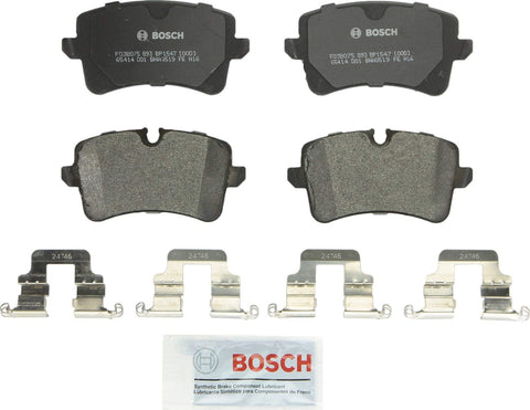 Bosch BP1547 QuietCast Premium Semi-Metallic Disc Brake Pad Set For Select Audi A6, A6 Quattro, A7 Quattro, A8 Quattro, RS5, RS7, S6, S7, S8, SQ5; Porsche Macan; Rear