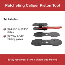 ABN Ratcheting Caliper Piston Tool – 4 in 1 Disc Brake Caliper Compression Tool Universal Brake Caliper Spreader Tool
