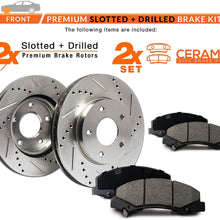 [Front] Max Brakes Premium XDS Rotors with Carbon Ceramic Pads KT007331