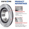 CENCORE Front & Rear Brake Disc Kit Cross Drilled & Slotted 4 Brake Rotors & 8 Ceramic Brake Pads Compatible with Lexus GX460 2010-2018/Toyota 4Runner 2010-2018