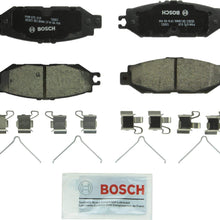 Bosch BC613 QuietCast Premium Ceramic Disc Brake Pad Set For 1993-2000 Lexus LS400 and 1995-1998 Toyota Supra; Rear