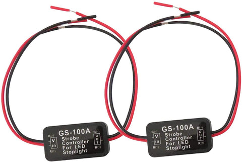 Gxcdizx set of 2 Flash Strobe Controller Car Flasher Module for Brake Light Tail Stop Light