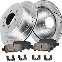 Callahan CDS02416 REAR 348mm D/S 6 Lug [2] Rotors + Ceramic Brake Pads + Hardware [ fit 2012-2018 Ford F150 6 Lug ]
