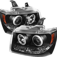 Spyder 5030047 Chevy Suburban 1500/2500 07-14 / Chevy Tahoe 07-14 / Avalanche 07-14 Projector Headlights - CCFL Halo - LED (Replaceable LEDs) - Black - High H1 (Included) - Low H1 (Included)