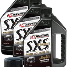 MaximaHiflofiltro SXSSEOCK002 SXS Full Synthetic Side x Side Engine Oil Change Kit for Yamaha Rhino 450/660, 3 L