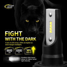 Cougar Motor 9005 Led headlight bulbs, 9600Lm 6500K (HB3) Fanless All-in-One Conversion Kit - 3D Bionic Technology