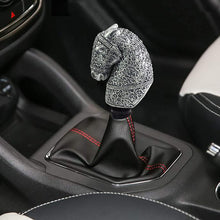 Thruifo MT Stick Shift Knob, Horse Style Car Gear Shifter Head Fit Most Manual Automatic Vehicles, Silver