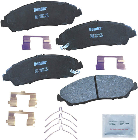 Bendix CFC1723 Premium Copper Free Ceramic Brake Pad (with Installation Hardware Front)