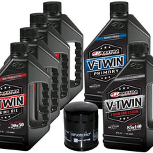 MaximaHiflofiltro VTTOCK12 Complete Engine Oil Change Kit for V-Twin Full Synthetic Harley Davidson Twin Cam, 6 Quart
