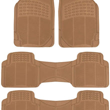 BDK 783-3Row ProLiner Original Heavy Duty 4pc Front & Rear Rubber Floor Mats for Car SUV Van (for 3 Row Vehicles) - All Weather Protection Universal Fit (Black)