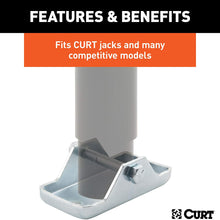 CURT 28270 Trailer Jack Foot, Fits 2-Inch Diameter Tube, Supports 2,000 lbs