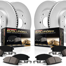 Power Stop CRK7028 Coated Brake Rotor and Ceramic Brake Pads- Front & Rear
