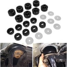 7-141 Body and Cab Mount Bushing Kit for 1999-2014 Chevy Silverado & Sierra 2WD/4WD 1500/2500 Polyurethane Black