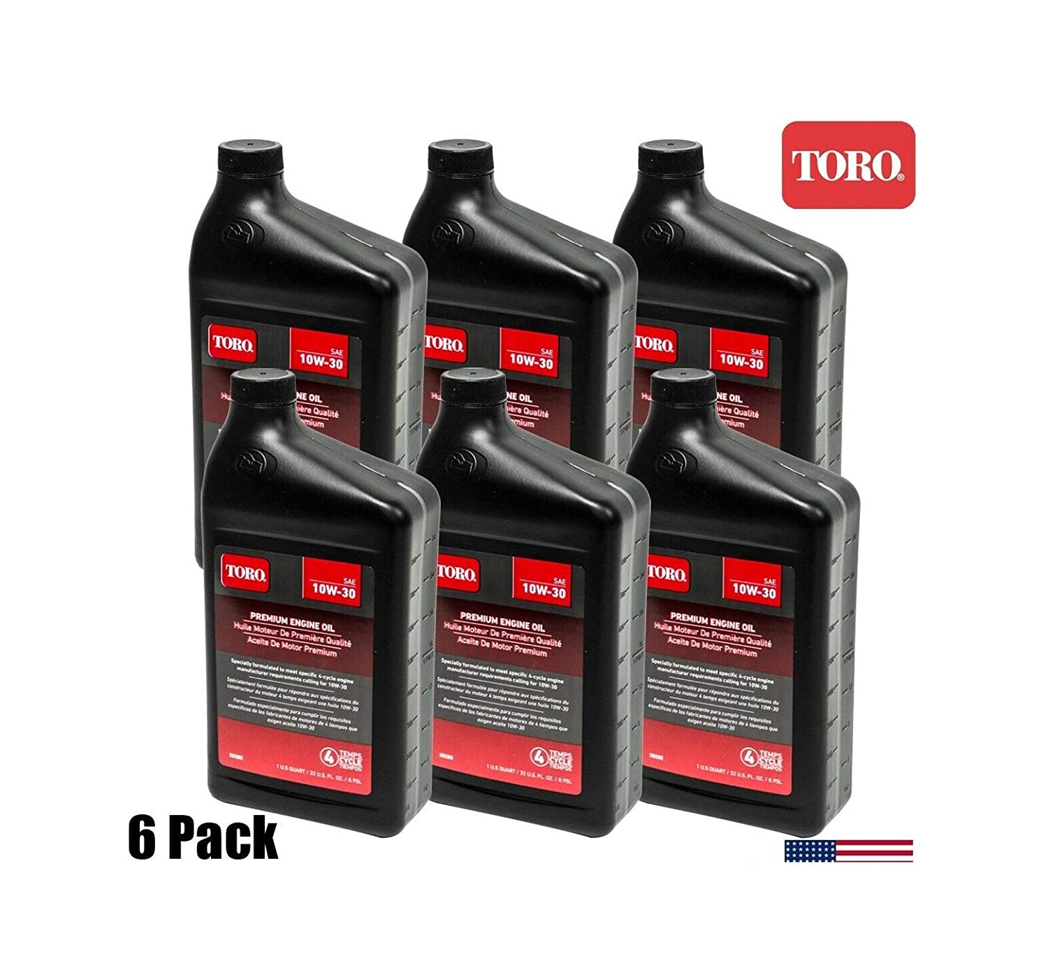 (6-Packs) 32Oz Genuine OEM Tоrо SAE 10W-30 4 Cycle Engine Oil 38280