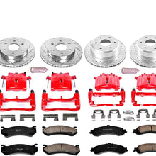 Power Stop KC2015 1-Click Performance Brake Kit with Calipers, Front & Rear