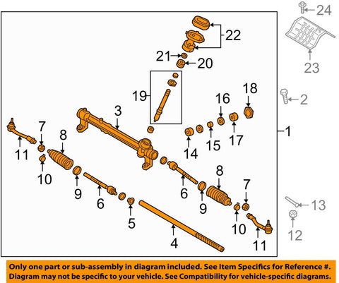 Genuine Hyundai 56500-D3100 GEAR ASSEMBLY STEERING / 56500D3100